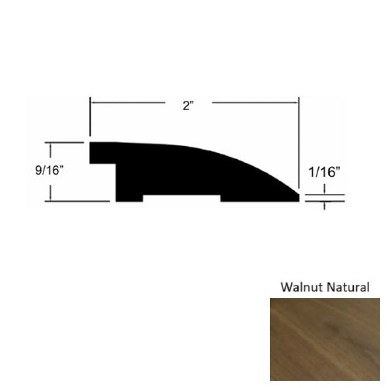 Sylvania Walnut Natural Hardwood Moulding / Trim Reducer