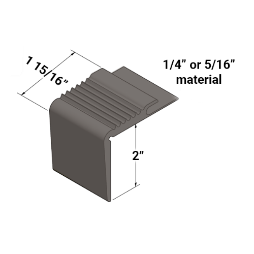 Johnsonite Peppercorn Vinyl Recessed Stair Nose