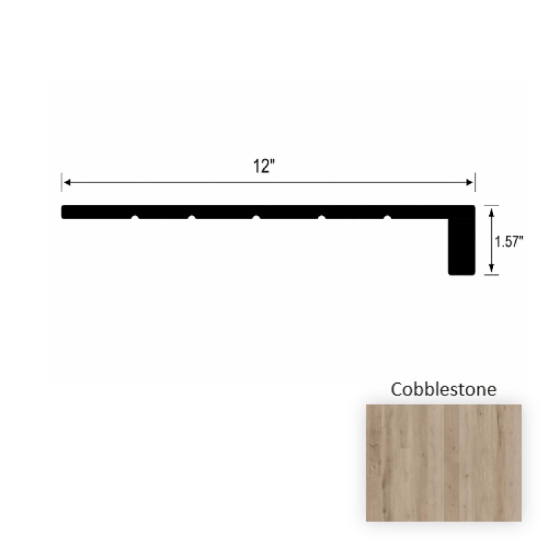 VersaCore PureEdge Cobblestone Square Stair Tread