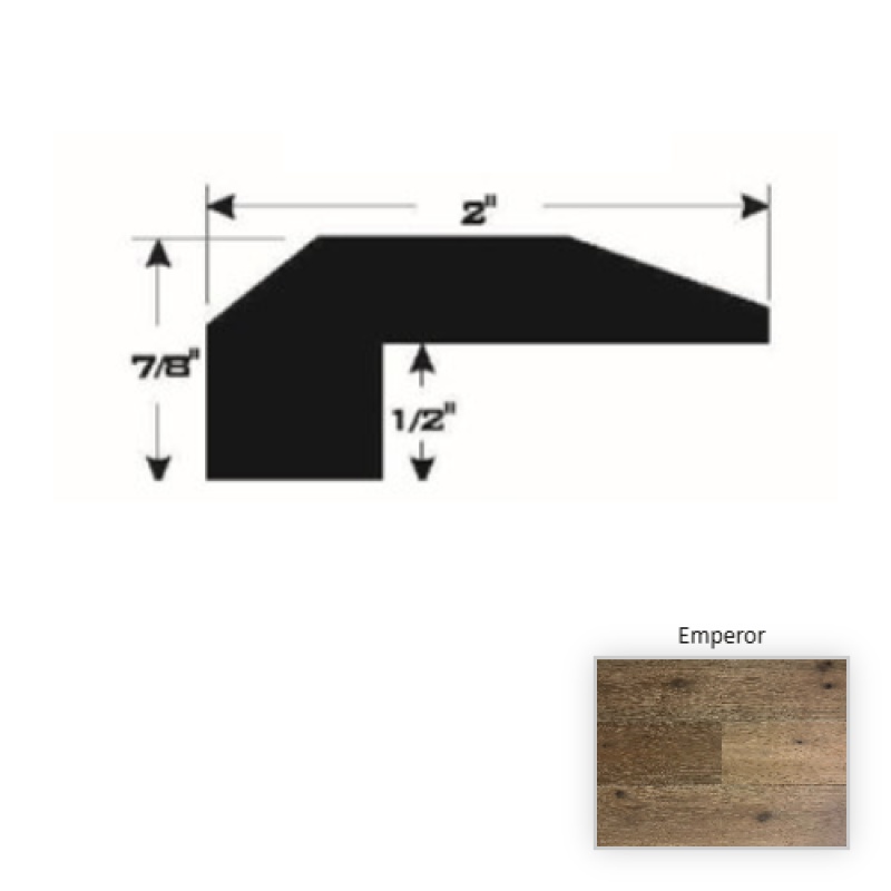 Regalia European Oak Emperor Hardwood Moulding / Trim - 90" Threshold - Wire Brushed & Uv Cured Urethane