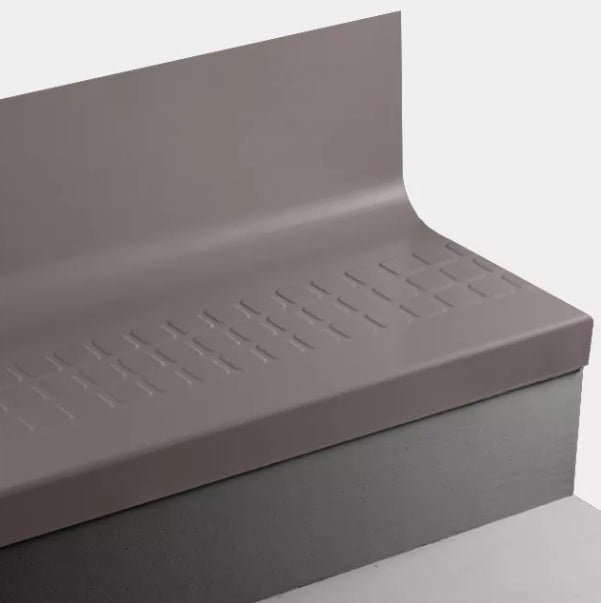 Johnsonite Cinnamon Raised Square Rubber Stair Tread with Riser