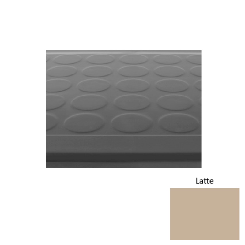 Solid 92 Latte Low Profile Raised Circular Rubber (Sq) Stair Tread - Textured