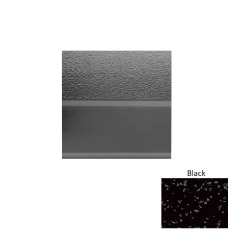 Symmetry 93 Black Rubber (Sq) Stair Tread - Textured
