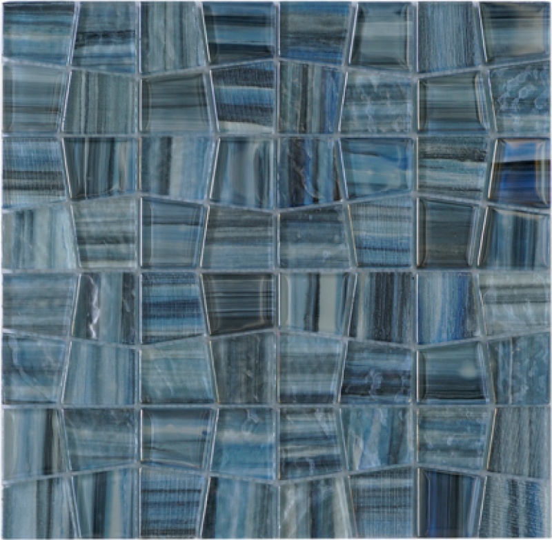 Mystic Surf Glass Mosaic - Pattern - Polished
