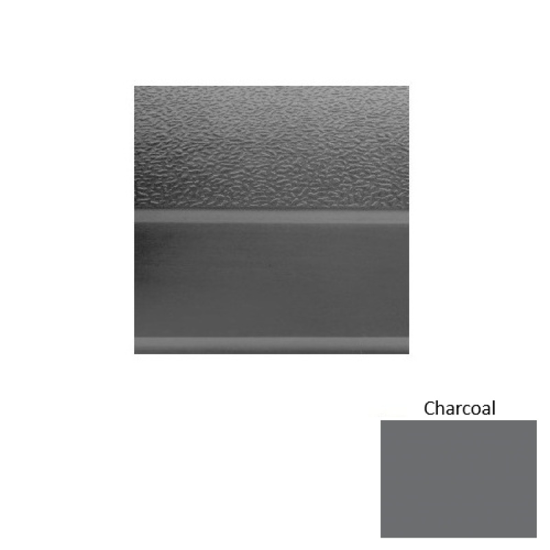 Solid 93 Charcoal Textured Rubber (Sq) Stair Tread With Dupont Kevlar - Textured