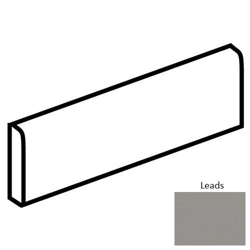 Clay Canvas Leads Porcelain Floor & Wall Trim 4" x 24" Bullnose