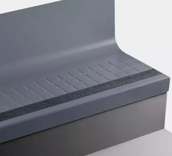 Johnsonite The Blues Raised Square Rubber Stair Tread with Riser