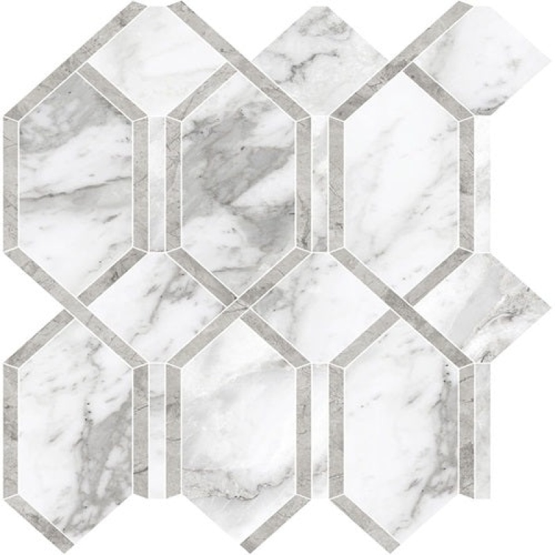La Marca Arabescato Porcelain Mosaic - Modella - Polished