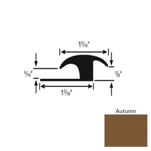 Flextones Autumn Vinyl 160 Ceramic / Wood Carpet Transition - 3/8" X 12 Ft - Thermoplastic
