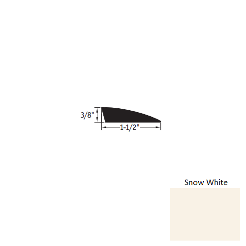 Snow White Vinyl Carpet Reducer Trim
