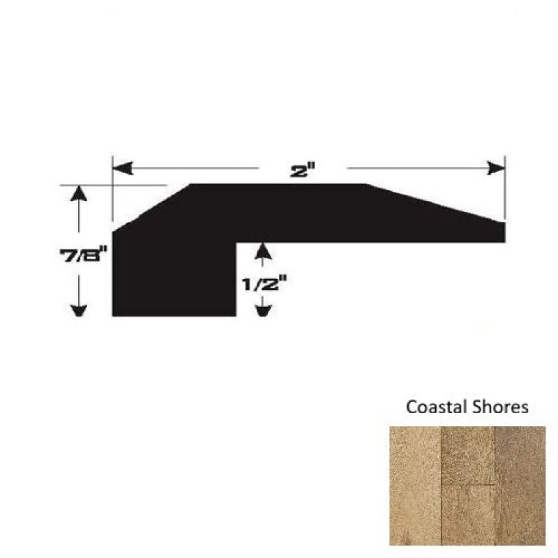 Coastal Shores Hardwood Moulding / Trim 90" Threshold