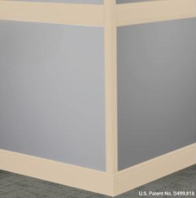 Johnsonite Silk Rubber Moulding / Trim 4" X 8 Ft (96") X 3/8" Millwork Rampart Chair Rail - Millwork Rampart Chair Rail