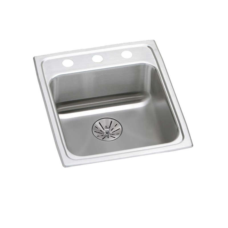 Lrad152265pd1 Lustertone Classic Stainless Steel Drop In Single Bowl Kitchen Sink - 15" X 22" X 6 1/2" With 1 Hole - Stainless Steel