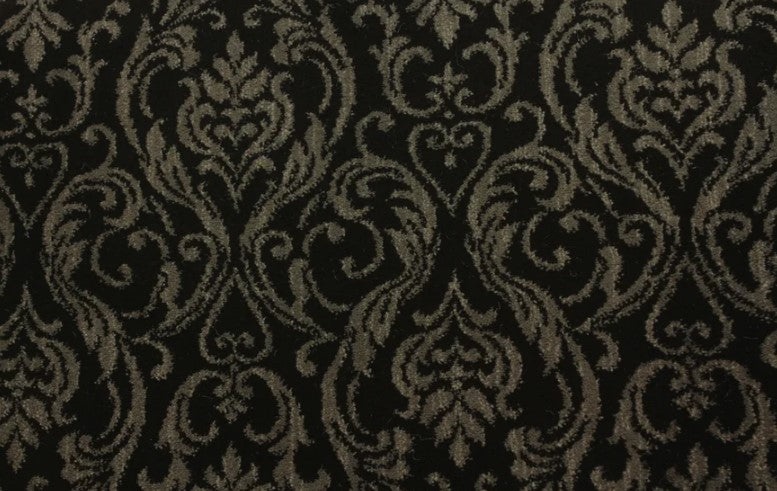 Lake Como Black Polypropylene Carpet - Pattern