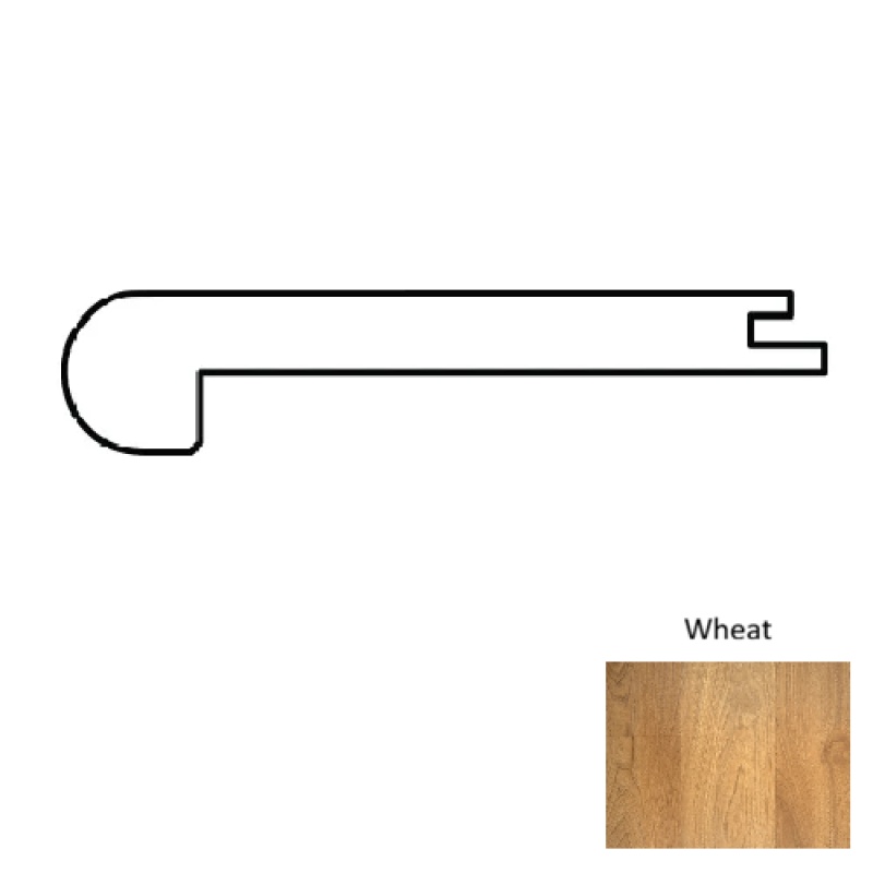 Nuvo Max 8 Peak Point Wheat Luxury Laminate Wood Moulding / Trim - 4.53" X 94.48" Flush Stair Nose - Aluminum Oxide