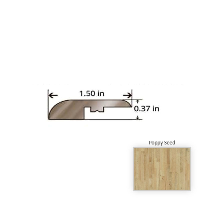 Organic Solid Red Oak Poppy Seed Reducer - 84.25"
