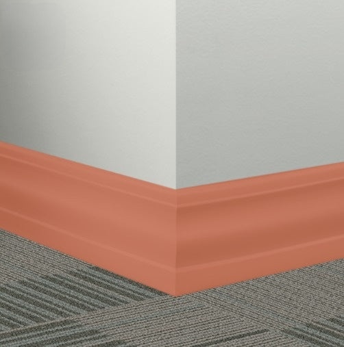 Johnsonite Hot Spice Rubber Millwork Contoured Wall Base – 4 1/4" x 96" x 3/8" Delinate