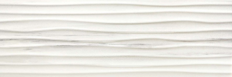 Laguna Bianco Wellen Deco Porcelain Tile - Glossy - 12" X 36"