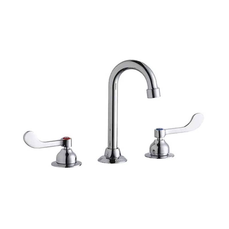 Lk800gn04t4 Chrome Deck Mount Kitchen Faucet - Double Handle / Three Holes - Chrome