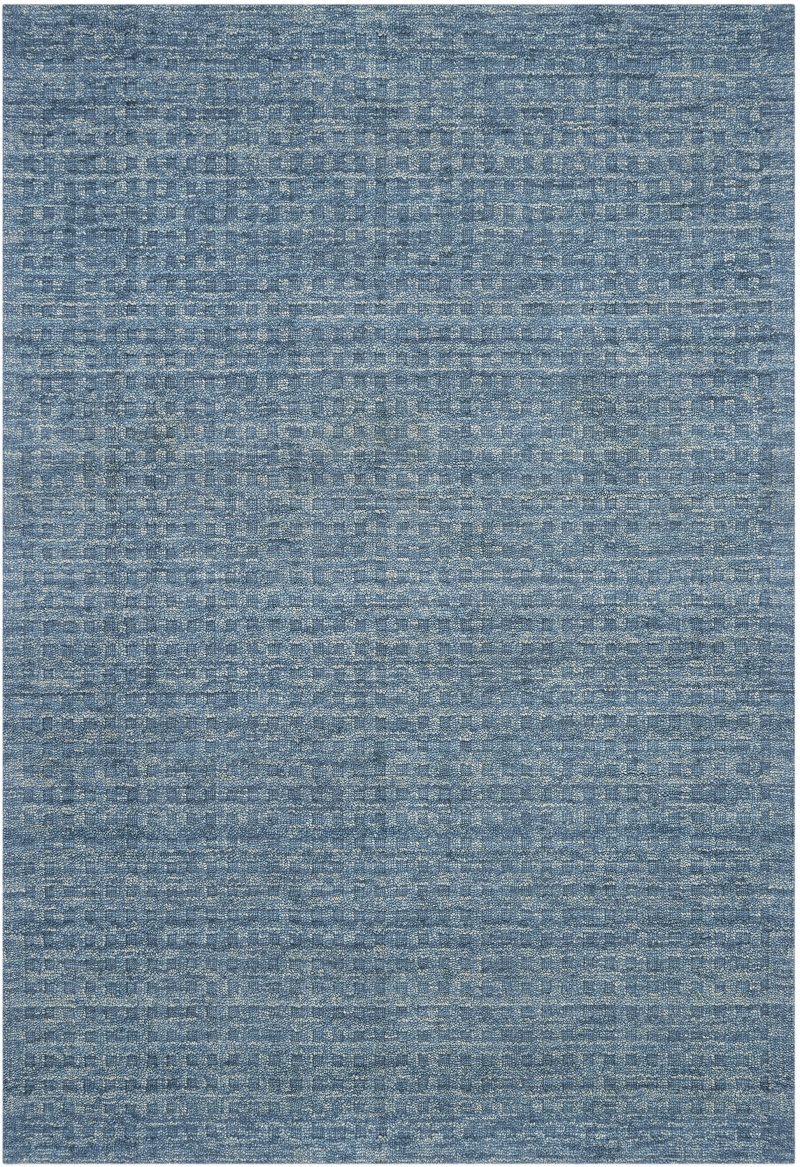 Marana Navy Wool Contemporary Area Rug - 5 ft x 8 ft
