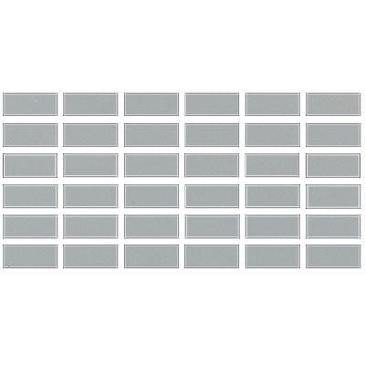 Unglazed Mosaics Light Smoke Porcelain Mosaic - 2" X 4" Stacked - Unglazed