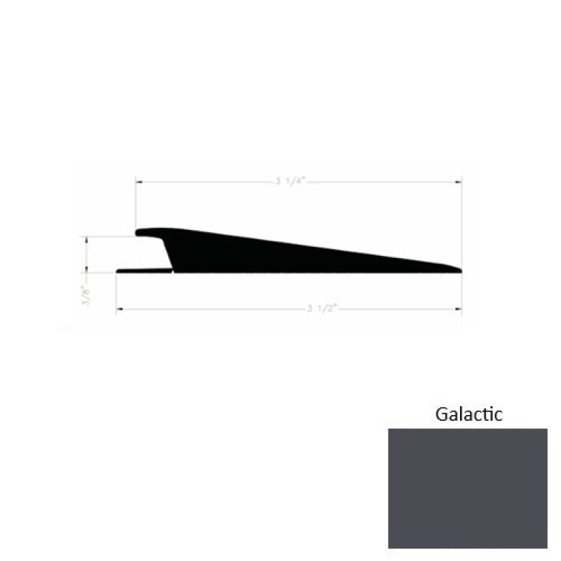 Solid 74 Galactic Rubber Rolling Traffic Transition - 3 1/2" X 9 Ft (108") X 3/8"