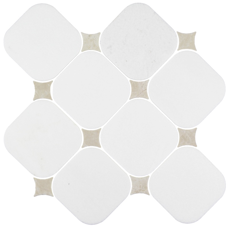 Thassos Nova Natural Stone Mosaic - 1" X 1" - Honed