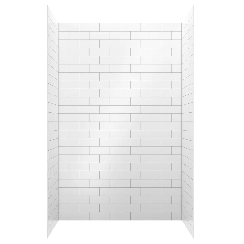 Jetcoat Flex White Subway Shower Wall System