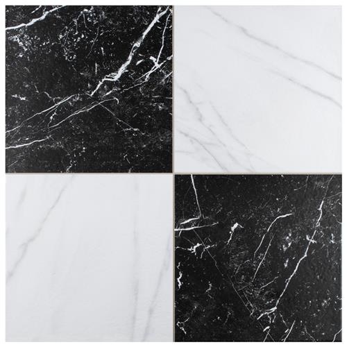 Ruzzini White Glaze Porcelain Tile - Glossy - 17 3/4" X 17 3/4"