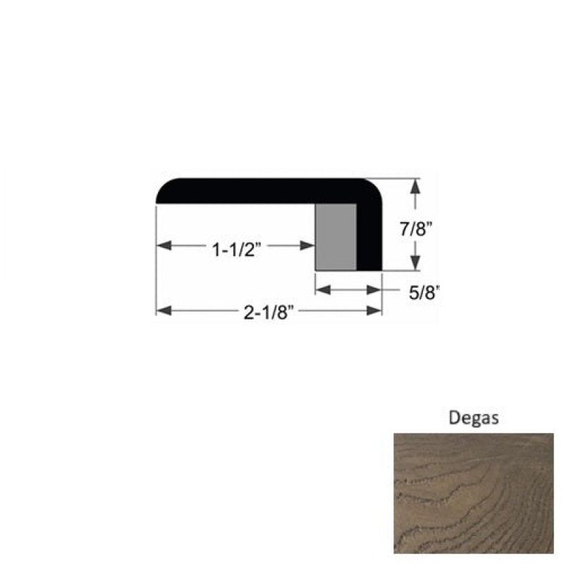 Tableau Degas Hardwood Moulding / Trim - 2 1/8" X 86" End Cap - Urethane