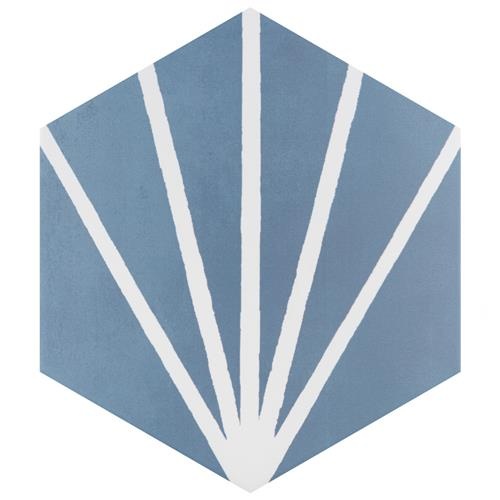 Horizon Dusk Azul Ceramic Tile - Matte - 7 3/4" X 9" Hexagon