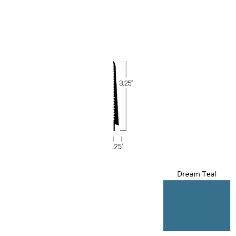 Johnsonite Dream Teal Rubber Tightlock Carpet Base