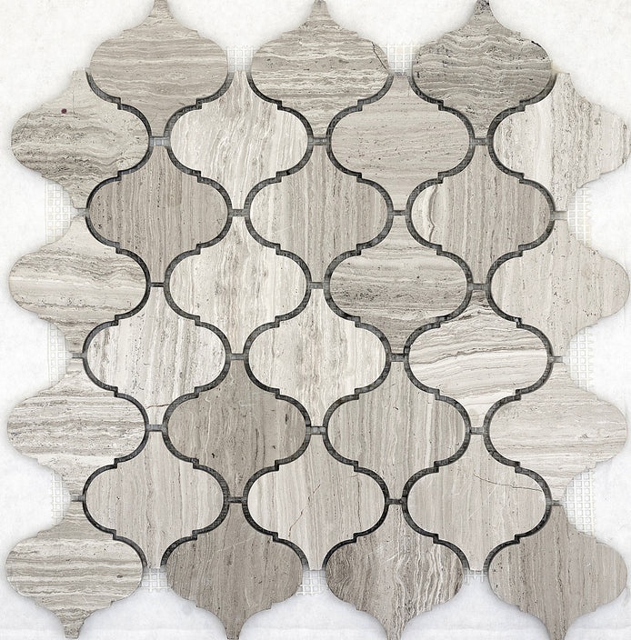Metro Gray Limestone Mosaic - Lantern - Honed