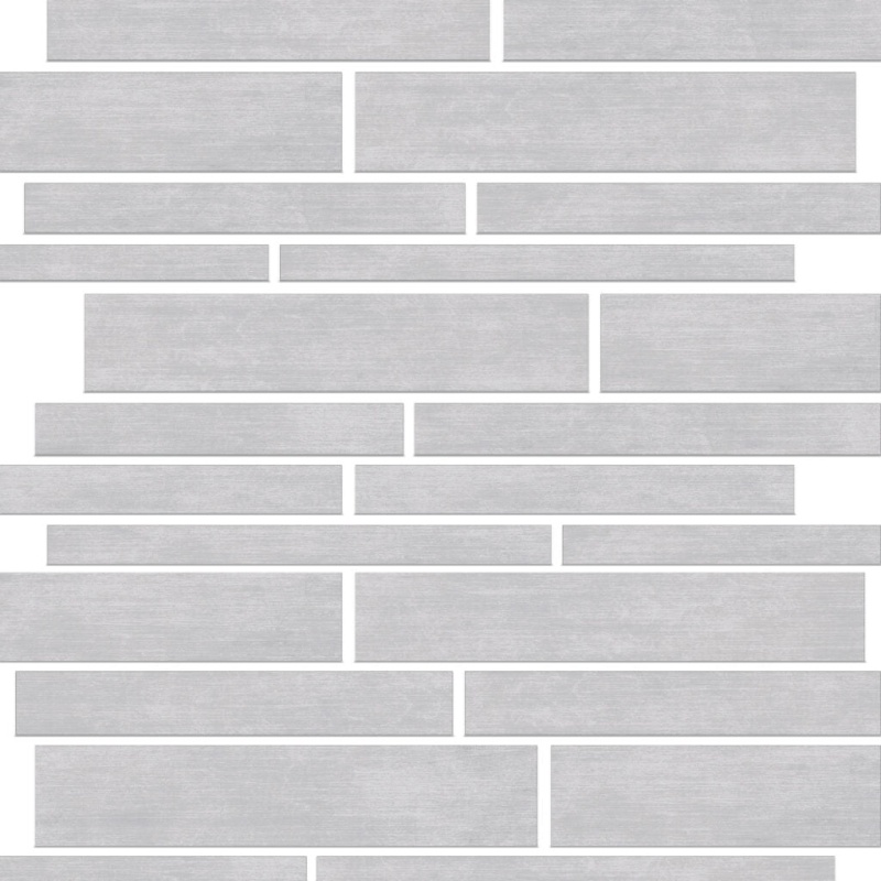 Brush Stroke Nickel Stroke Porcelain Mosaic - Linear - Honed