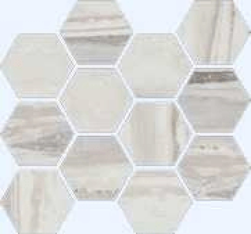 Exotic Stone Arctic Porcelain Mosaic - Hexagon - Polished