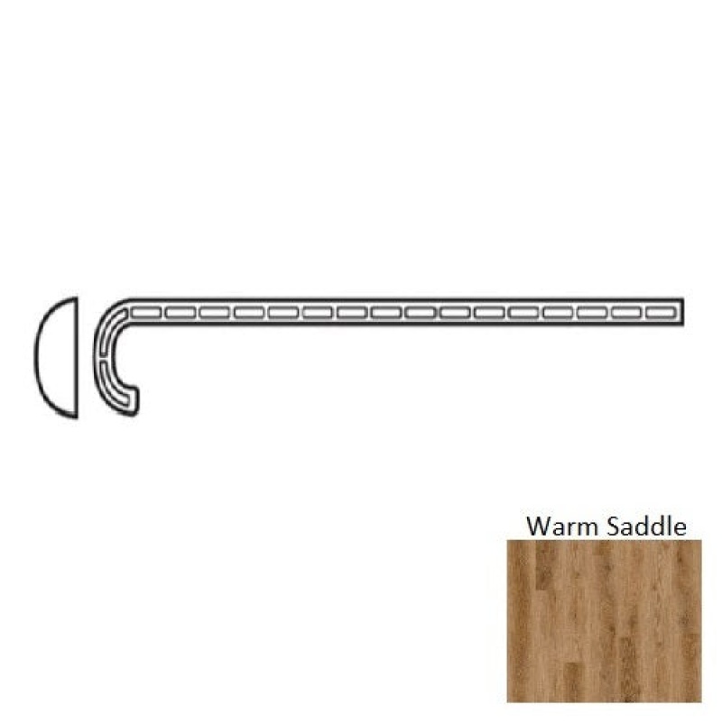 Natural Beauty Max 7 Hartford Warm Saddle Luxury Vinyl / Moulding Trim - 12.20" X 50" Stair Tread - Urethane