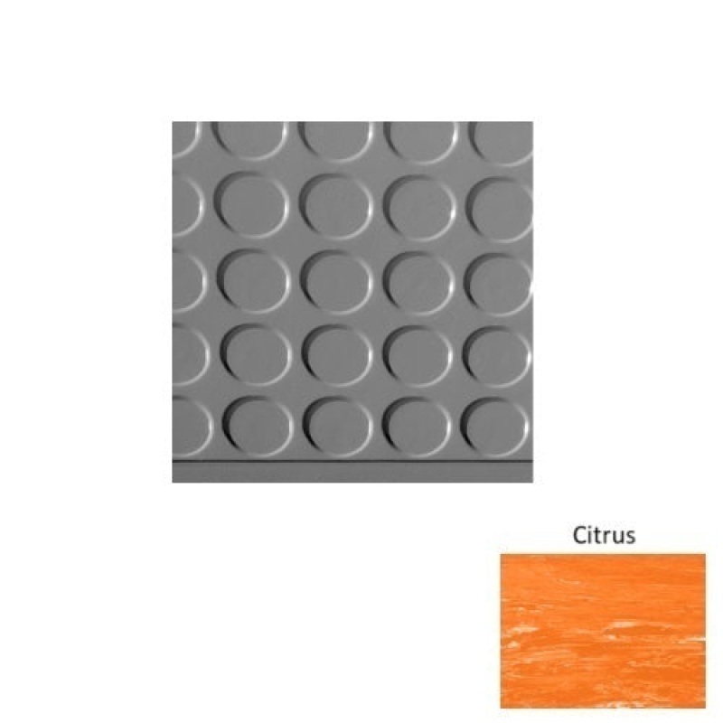 Marbleized 97 Citrus Vantage Raised Circular 15 Inch Depth Rubber (Sq) Stair Tread - Textured