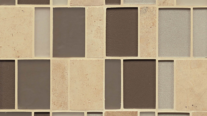 Manhattan Rockefeller Glass & Stone Mosaic - Brick - Glossy & Matte