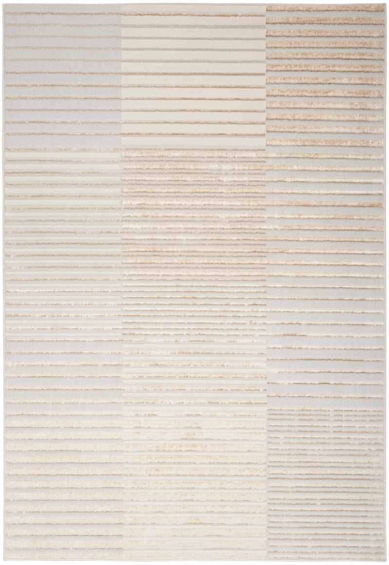 Brushstrokes Bsk04 Beige Silver Modern Area Rug