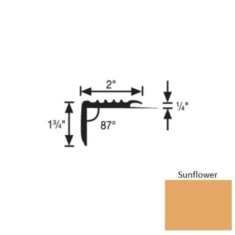 Flextones Sunflower Vinyl Carpet Stair Nosing