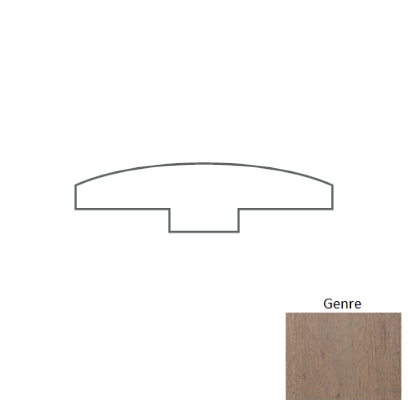 Lugano Genre Hardwood Moulding / Trim - 1 1/2" x 96" T Molding - Polyurethane
