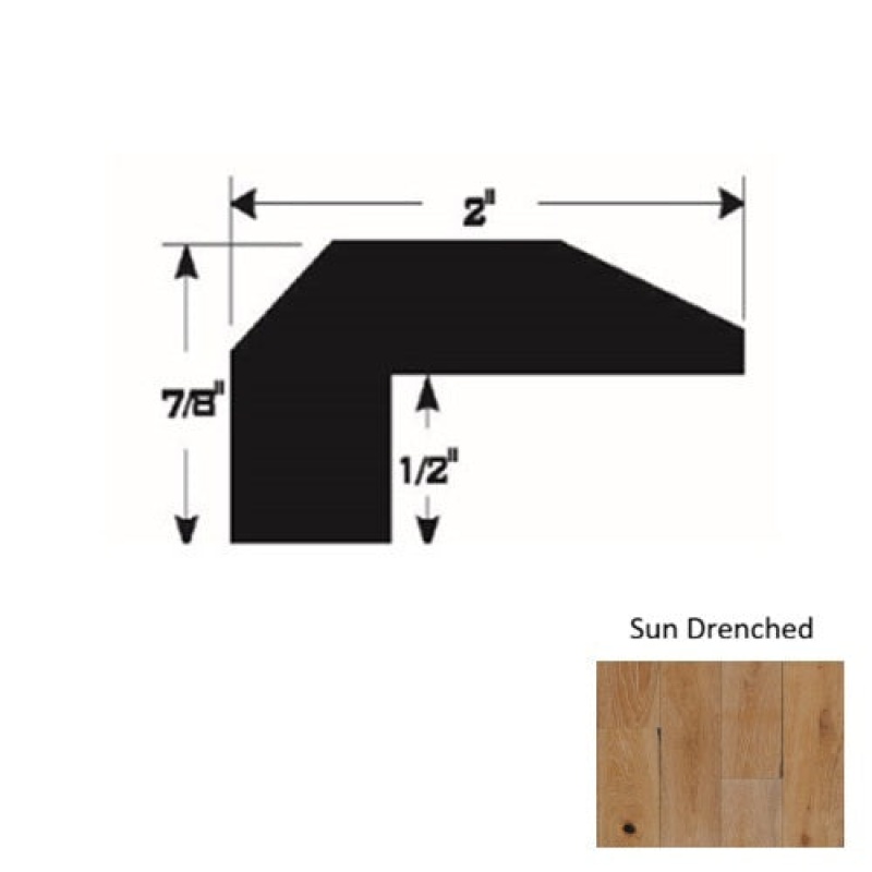 Timberbrushed Silver Sun Drenched Hardwood Moulding / Trim - 2" X 90" Threshold - Urethane & Aluminum Oxide