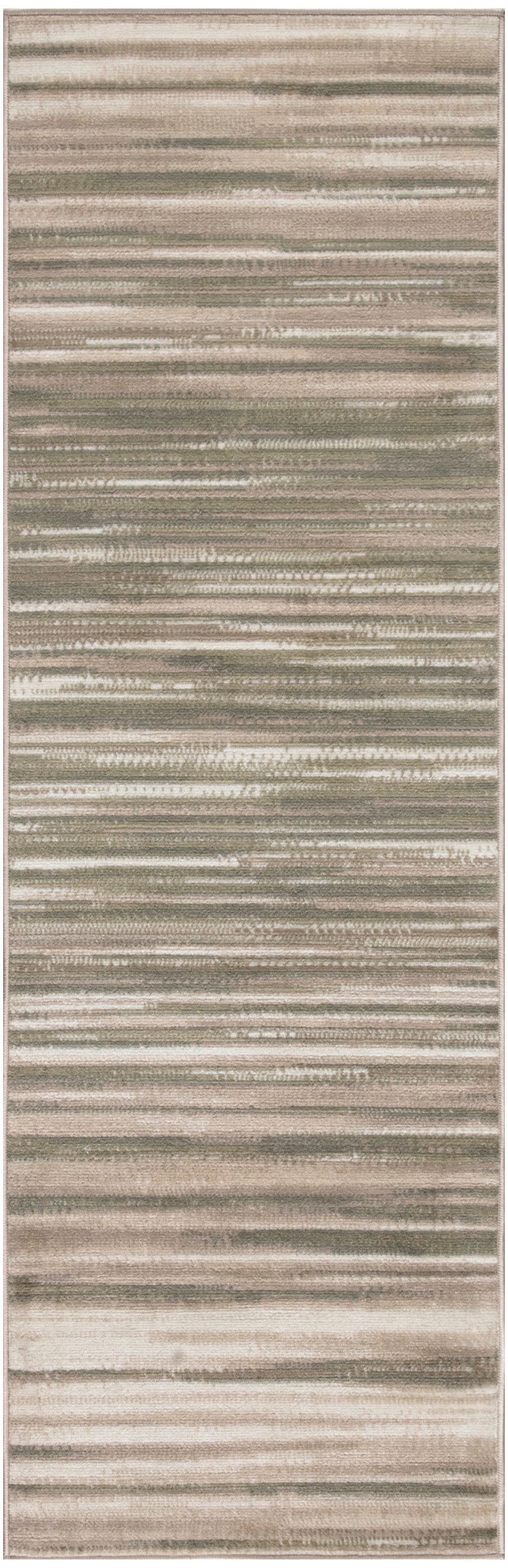 Jubilant Green Ivory Polypropylene Modern Area Rug