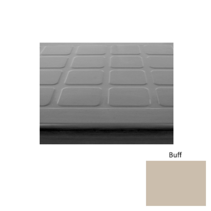 Solid 94 Buff Raised Square Rubber (Sq) Stair Tread - Textured