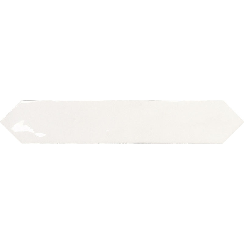 Piccadilly White Ceramic Tile - Glossy - 1.7" X 9.6"