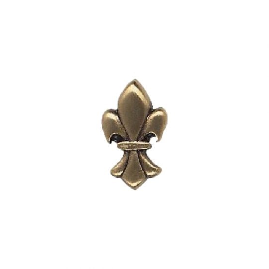 Massalia Bullion Metal Wall Trim - 1" X 1" Fleur De Lis Button - Matte