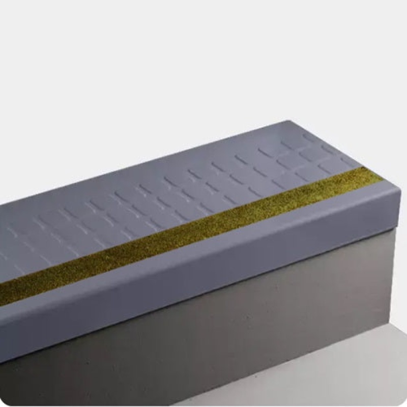 Raised Square Rubber Stair Tread Trim