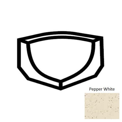 Keystones Unglazed Mosaic Pepper White Porcelain Floor & Wall Trim