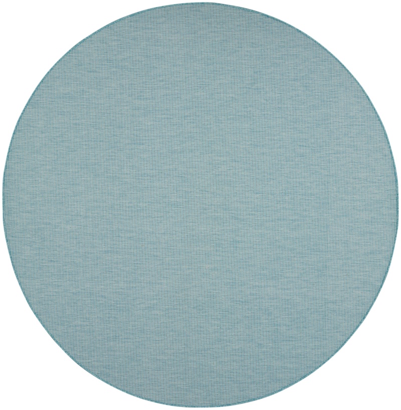 Positano Aqua Modern Round Area Rug