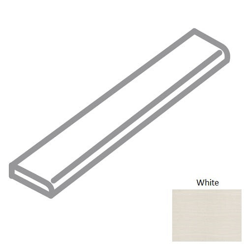 City Scene White Porcelain Floor & Wall Trim - 3" X 24" Surface Bullnose - Matte